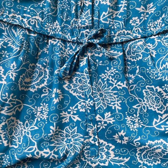 Isabel Marant Etoile Jumpsuit XS( 34) Blue/Tan Floral All Over Print Boho Chic - Picture 14 of 15